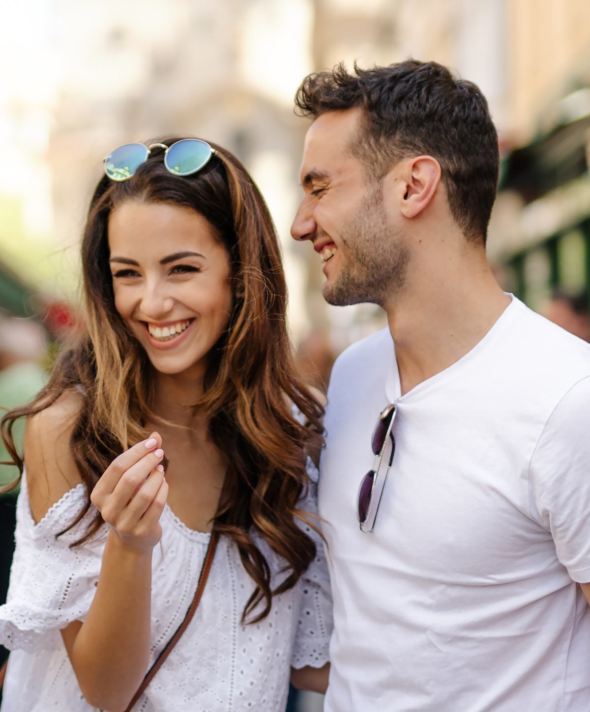 Grand Rapids Juvéderm Volux patient model couple in white shirts