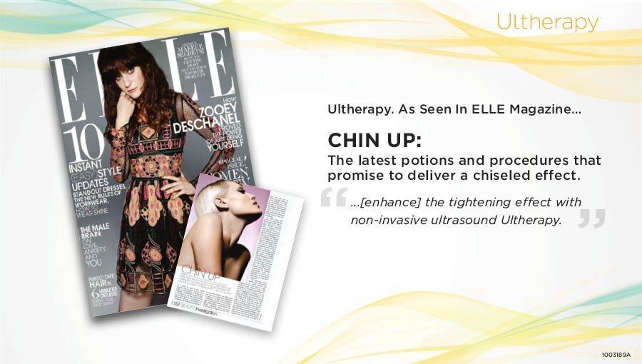 Ultherapy as seen in ELLE Magazine